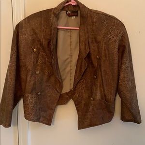 Snake Pattern Brown Blazer